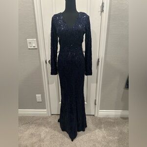 Long Navy Blue Dress
